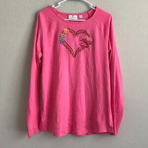 Quacker Factory Pet Mom Raglan Long-Sleeve Top - Azelea (Sz) a629791